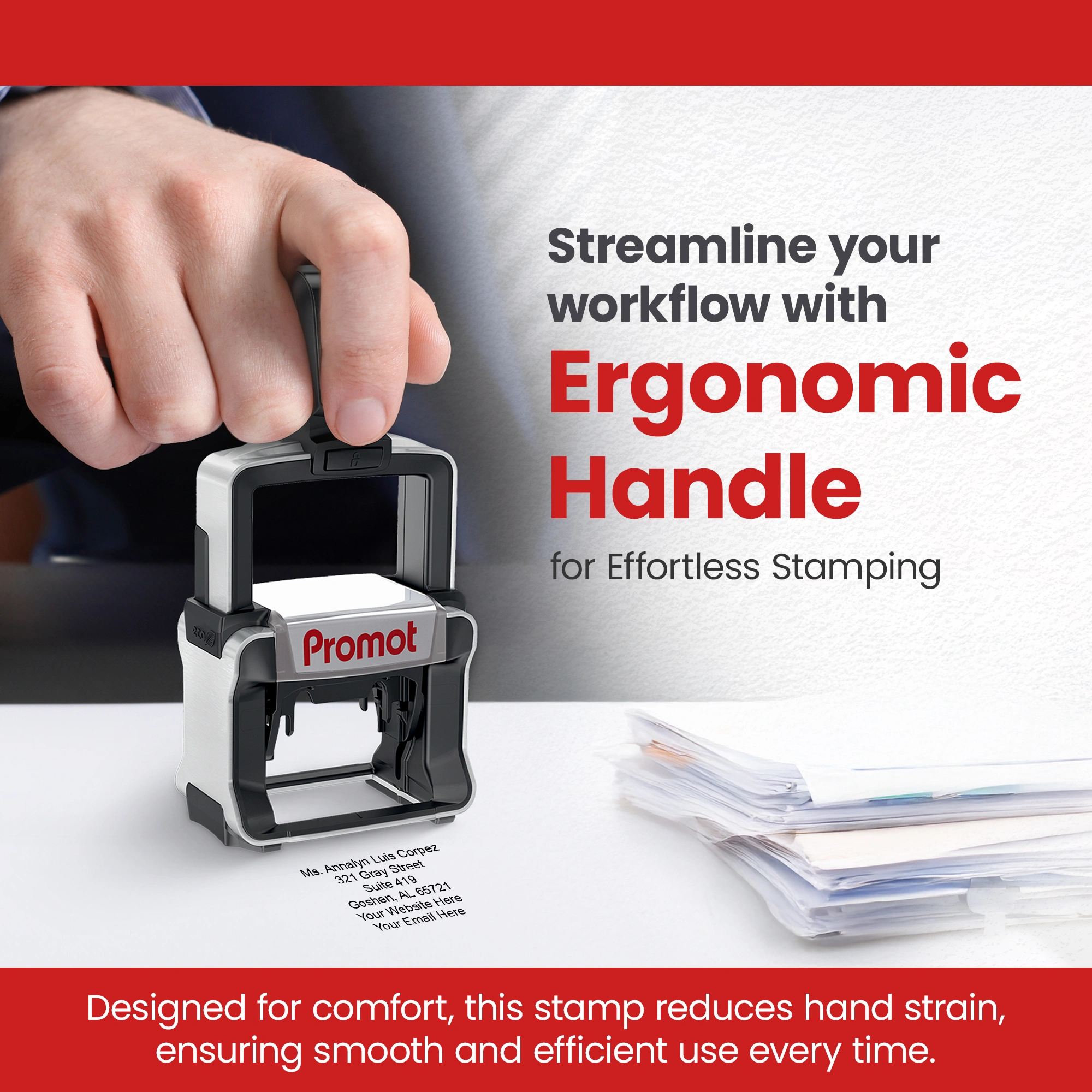6-Line Custom Professional Stamp (Small)